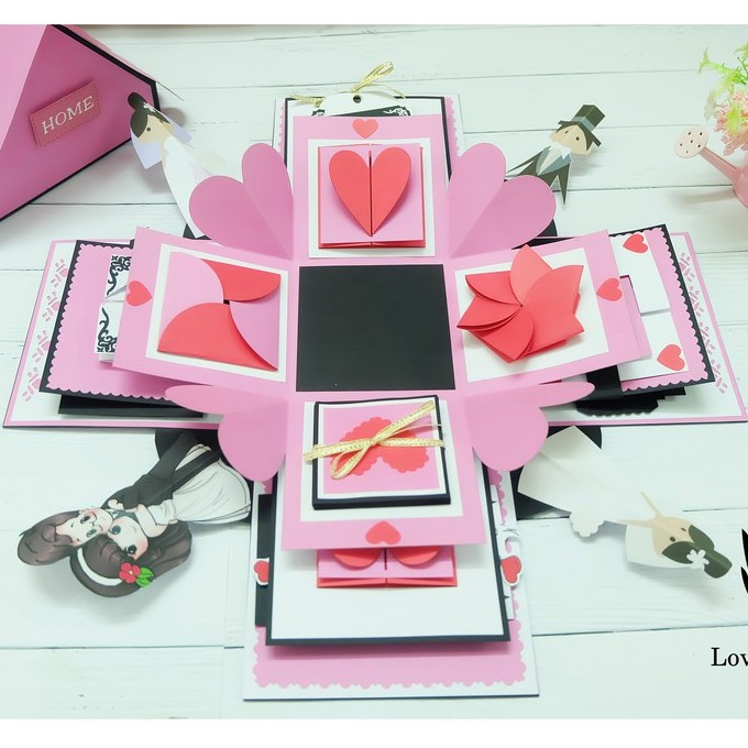 Cách làm hộp quà bằng giấy bìa cứng đẹp mắt tại nhà đón lễ Valentine